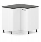 ULWE Konyhaszekrény Álló Alsó 90x90cm Fehér Matt Melléklet Könyvespolc Modul (E-SDN 2D B/BM)