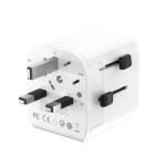 Gembird ALIMENTATOR retea 220V GEMBIRD, universal, conectori: US/UK/EU/AU, 1x USB Type-C 15W, 2x USB-A 12W, siguranta 10A, max. 2300W, alb, " TPA-EU2A1C15-01-W" (timbru verde 0.8 lei) (TPA-EU2A1C15-01-W)