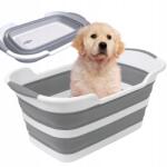 Primabobo Nagy Összecsukható Tál Szilikon szennyestartó kád Összecsukható parafa szürke (5904905021410)