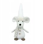 Direct home and garden Karácsonyi dekoráció Téli ülő egér bézs 35 cm Karácsony (5903039435131)