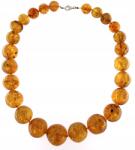  Balti borostyán nyaklánc 62 cm ezüst 925 tanúsítvány