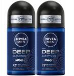 NIVEA Men Deep Dark Wood Férfi izzadásgátló golyós dezodor 72H 2x50ml (5905930224029)