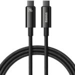 Baseus Cablu Baseus Tungsten Gold USB-C la USB-C, 240W, 3m, Negru
