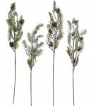 Dommio Fenyőág tobozokkal és dérrel 70 cm, 4 db-os szett (DA-8979-4x)