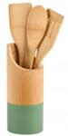 Kesper Bambusz konyhai eszközkészlet, Ø 9 cm, 4 db, világosbarna/zöld Kesp (81161-kpr)