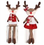 Tajemniczy ogród Karácsonyi dekoráció Téli rénszarvas piros ülő sállal 61 cm (5903039446403)
