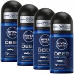 NIVEA Men Deep Dark Wood Férfi izzadásgátló golyós dezodor 72H 4x50ml (5903818522410)