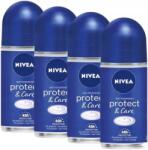 Nivea Protect & Care női izzadásgátló golyós dezodor 48H 4x50ml (5906496607059)