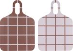 Muurla Tocător și tavă de servire Checks & Stripes 30 x 44 cm maro-bej (2340-3044-03) Tava