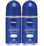 Nivea Protect & Care női izzadásgátló golyós dezodor 48H 2x50ml (5905930225873)