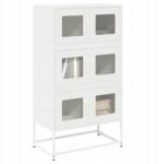 vidaXL komód fehér 68x39x123 cm acél (8721158371898)