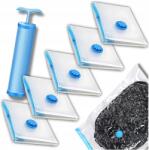  5 darabos készlet 60x80 cm-es vákuumzsák szekrényhez, vákuumzsák tároló, pumpával (Zestaw 5 szt worki próżniowe na ubrania 60x80)