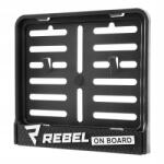 Rebelhorn Motorkerékpár Regisztrációs Keret Rebelhorn Rebel On Board Black (os)