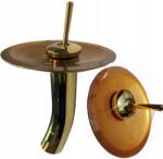 Domotechnika Mosdó csaptelep üveg vízesés arany üveg arany test Moena (5904012002593)