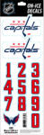 Sportstape ALL IN ONE HELMET DECALS - WASHINGTON CAPITALS Védősisakszám