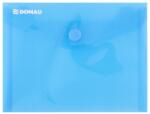 DONAU Mapa PP protectie documente A6 landscape, inchidere cu capsa, 10/set, DONAU - albastru transparent (DN-8549001PL-10)