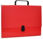 Office Products Servieta din carton laminat, A4/5cm, cu inchidere si maner, Office Products - rosu (OF-21187811-04)