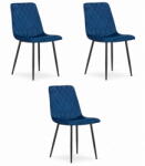  TURIN szék - sötétkék bársony x 3