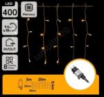 Aigostar - LED външна коледна гирлянда 400xLED/6W/230V/8 функции 20x0, 4m IP44 топла бяла (AI2170)