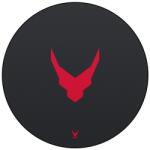 VARR gamer szőnyeg, szék alá, kör alakú, fekete (VGFMB01) (VGFMB01)