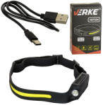 VERKE V87504 Fejlámpa akkumulátoros, COB LED (V87504-VRK)