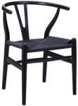 King Home Wishbone Bükkfa Étkezőszék Fekete Fonott Ülőfelülettel (KHM-KH1501100119)