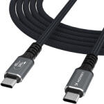 Wozinsky USB-C - USB-C USB4 Kábel - 1m 240W 40Gbps - Fekete (WPS-UY41S)