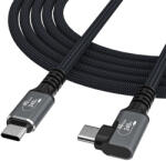 Wozinsky Derékszögű USB-C - USB-C USB4 Kábel - 1.5m 240W 40Gbps 4K - Fekete (WPS1-UY41S)