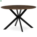 Artium Kerek étkezőasztal öregtölgy színben. 120x75 cm. Mdf Asztallap, Fém váz. Belföldi Raktárról