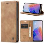  Portofel CASEME husă pentru Oppo Reno7 Lite 5G maro deschis