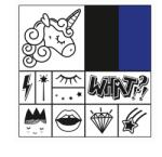 Faber-Castell Nyomda szett fa 12db/csomag Unikornis fa bélyegzőkészlet, 12 fa bélyegzővel és 2 bélyegzőpárnával fekete és kék