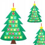 doUp Filc Adventi Naptár Gyerekeknek Kreatív Karácsonyfa Diy 3D Díszekkel (Kalendarz adwentowy choinka NM22W1)