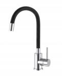 ANW HOME Konyhai csaptelep Fekete Króm, flexibilis kifolyócső, állítható magasság (ANW HOME)