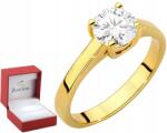 ZŁOCISTO Arany Gyűrű 14K Prémium Minőségű Laboratóriumi Ékszer Gyémánt (DLA DZIEWCZYNY NARZECZONEJ)