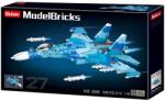 Sluban Model Bricks Army - 2 az 1-ben vadászrepülő (SU-27) és vadászbombázó (SU-30) építőjáték készlet (M38-B0985)