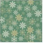 Ambiente Karácsonyi hópelyhes szalvéta - zöld - Snowflakes all over green (VR-33320229)