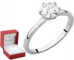 ZŁOCISTO Fehér Arany Gyűrű Laboratóriumi Gyémánttal 1, 00 Ct (DLA DZIEWCZYNY NARZECZONEJ)