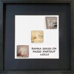 Marek & Darek Kész képkeret, felakasztható, 20x20 cm, fekete fa passepartout (5904996595814)