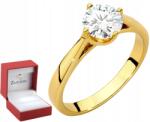 ZŁOCISTO Arany Gyűrű Laboratóriumi Gyémánttal 14K Elegáns Luxus Ajándék (DLA DZIEWCZYNY NARZECZONEJ)