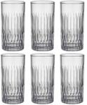 FLORINA Set 6 pahare apa Brina, long, sticla, 390 ml Pahar