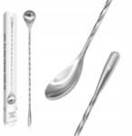 Mixturo Csapos kanál acél hosszú göndör könnycsepp koktél italokhoz 30cm (Łyżka do koktajli shakera teardrop)
