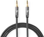 Nedis Cablu audio stereo Nedis 3.5 mm tata - 3.5 mm tata, 2m, gri metal (CATB22000GY20)