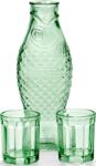 Serax Carafă cu 2 pahare Fish & Fish, verde, 3 piese (B0825402-500) Pahar