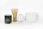 Ouritsu Matcha Matcha teás ajándék szett csésze seprű állvány kanál (Zestaw ceramiczny ceremonialny zielona matcha) - allegro - 20 580 Ft