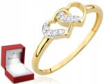ZŁOCISTO Arany eljegyzési gyűrű szív Gravírozás Ingyenes (biżuteria na urodziny imieniny rocznicę)