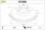 VALEO Disc frana VALEO COATED 672500 (672500)