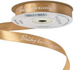 Valex Decor Boldog Karácsonyt! " feliratos szatén szalag 12mm x 20m - Aranybarna (CK12-60)