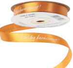 Valex Decor Boldog Karácsonyt! " feliratos szatén szalag 12mm x 20m - Bronz (CK12-63)