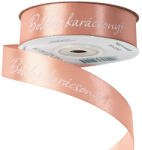 Valex Decor Boldog Karácsonyt! " feliratos szatén szalag 20mm x 20m - Púder bézs (CK20-80)