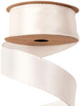Valex Decor Fényes szatén szalag drótos szegéllyel 38mm x 5m - Fehér (SR3805-01)
